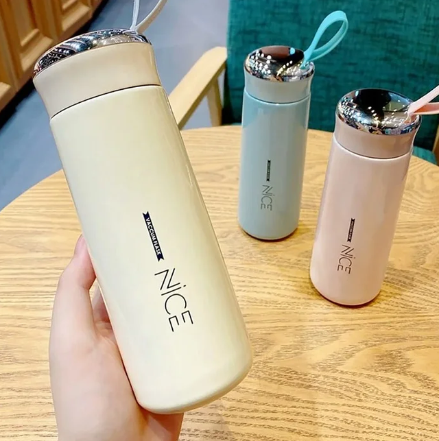 Nice Print Glass Water Bottle 400 Ml