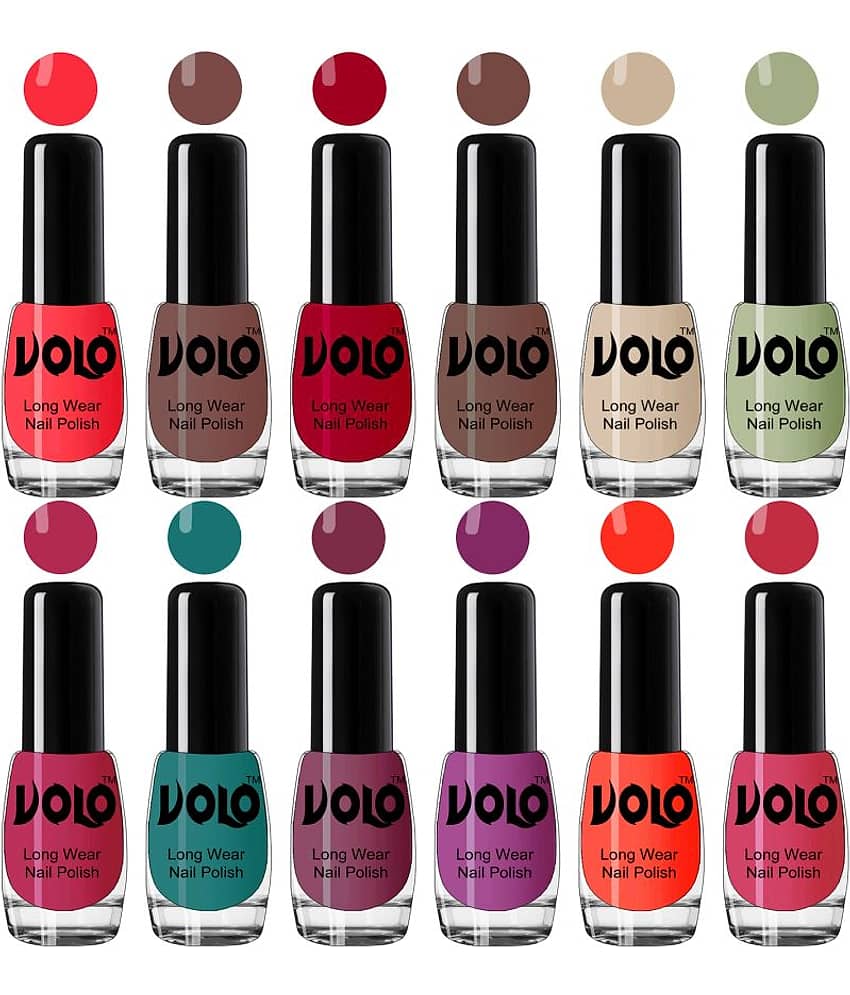 VOLO Best Affordable FullYear Collection Nail Polish Combo 12 Pcs Multi Glossy 60 mL