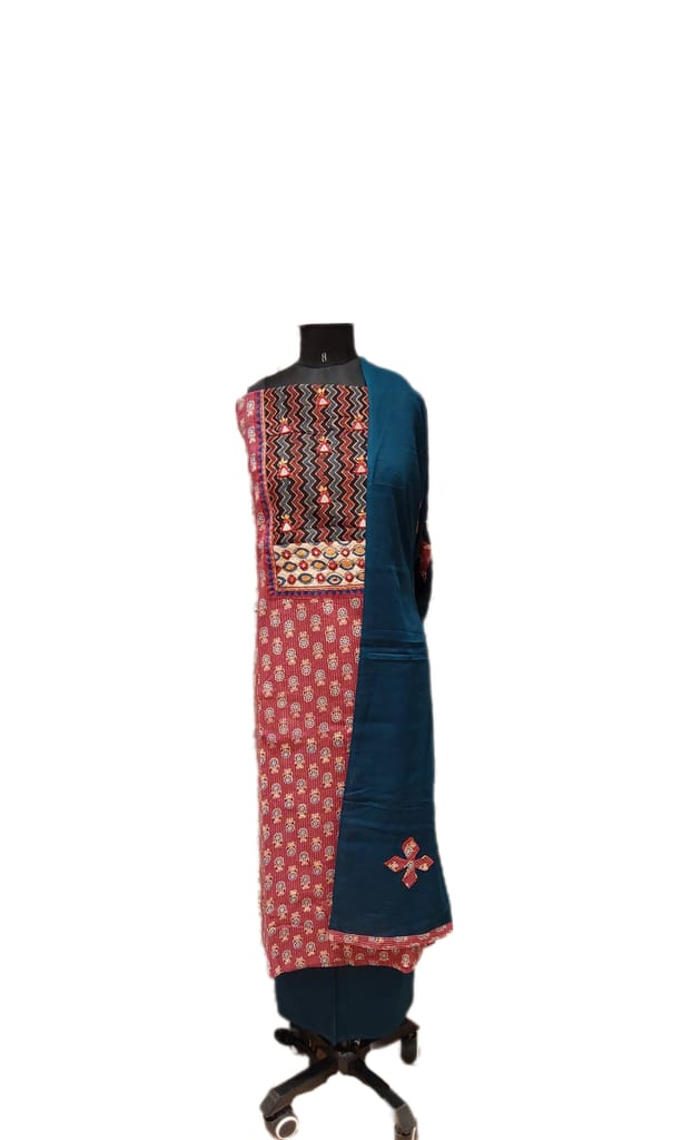Gulmohur Cotton Patch Work Suit