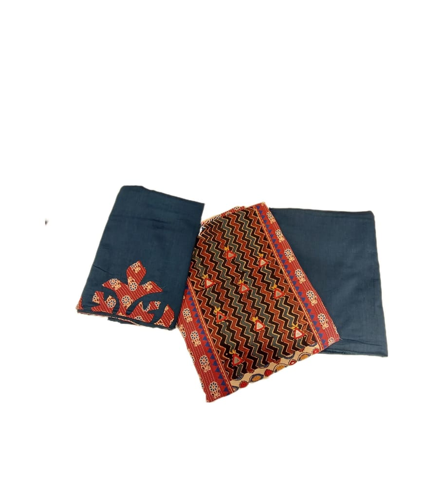 Gulmohur Cotton Patch Work Suit view 2
