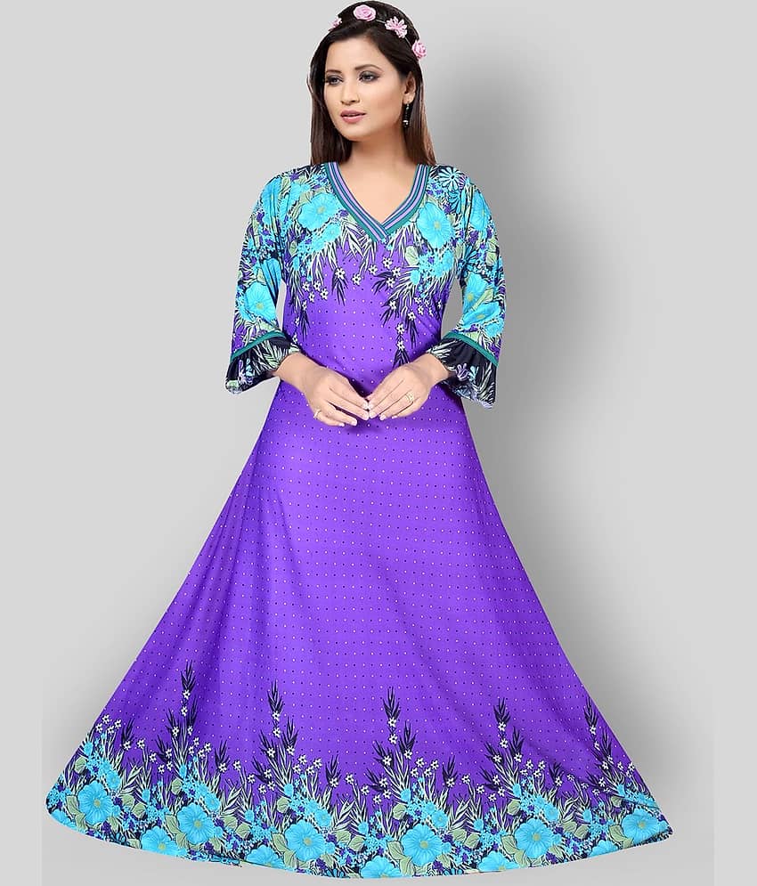 PURSA - Multicolor Satin Women's Nightwear Nighty & Night Gowns