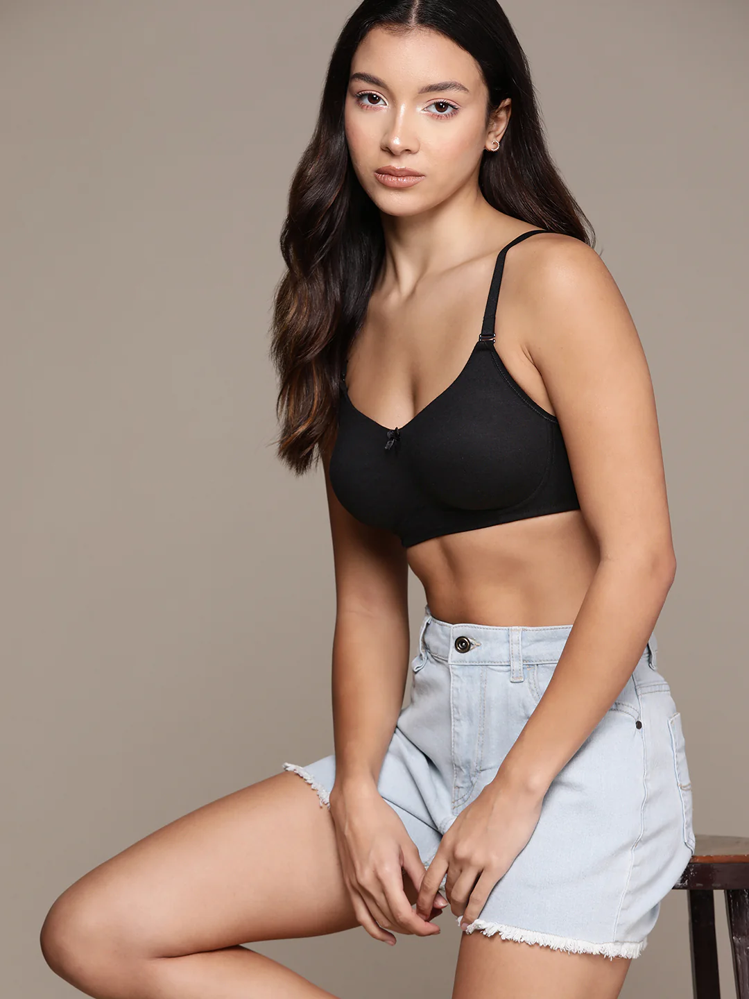Leading Lady Women's Solid Cotton Non Padded Non Wired T-Shirt Bra