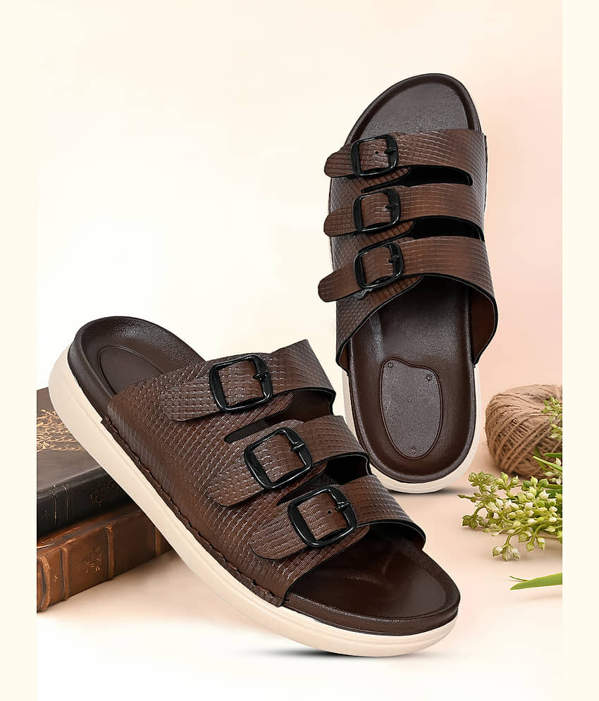 Chappal Wala 14313 Brown Men's Thong Flip Flop