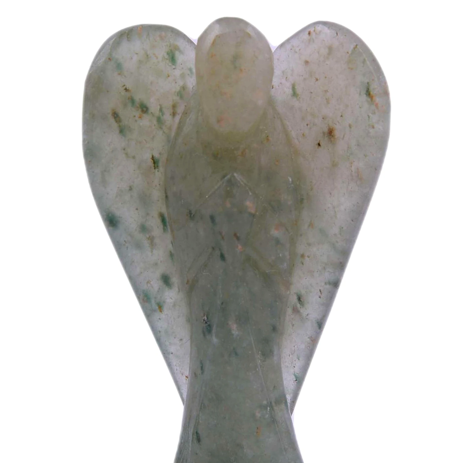 Prehnite Aangel | Handcarved Statues Figurines Stone of Good Luck - Reiki, Healing Crystal for Physical, Emotional & Spiritual Imbalance | Positive Vibes Energy(KI_66) by Krishna Impex