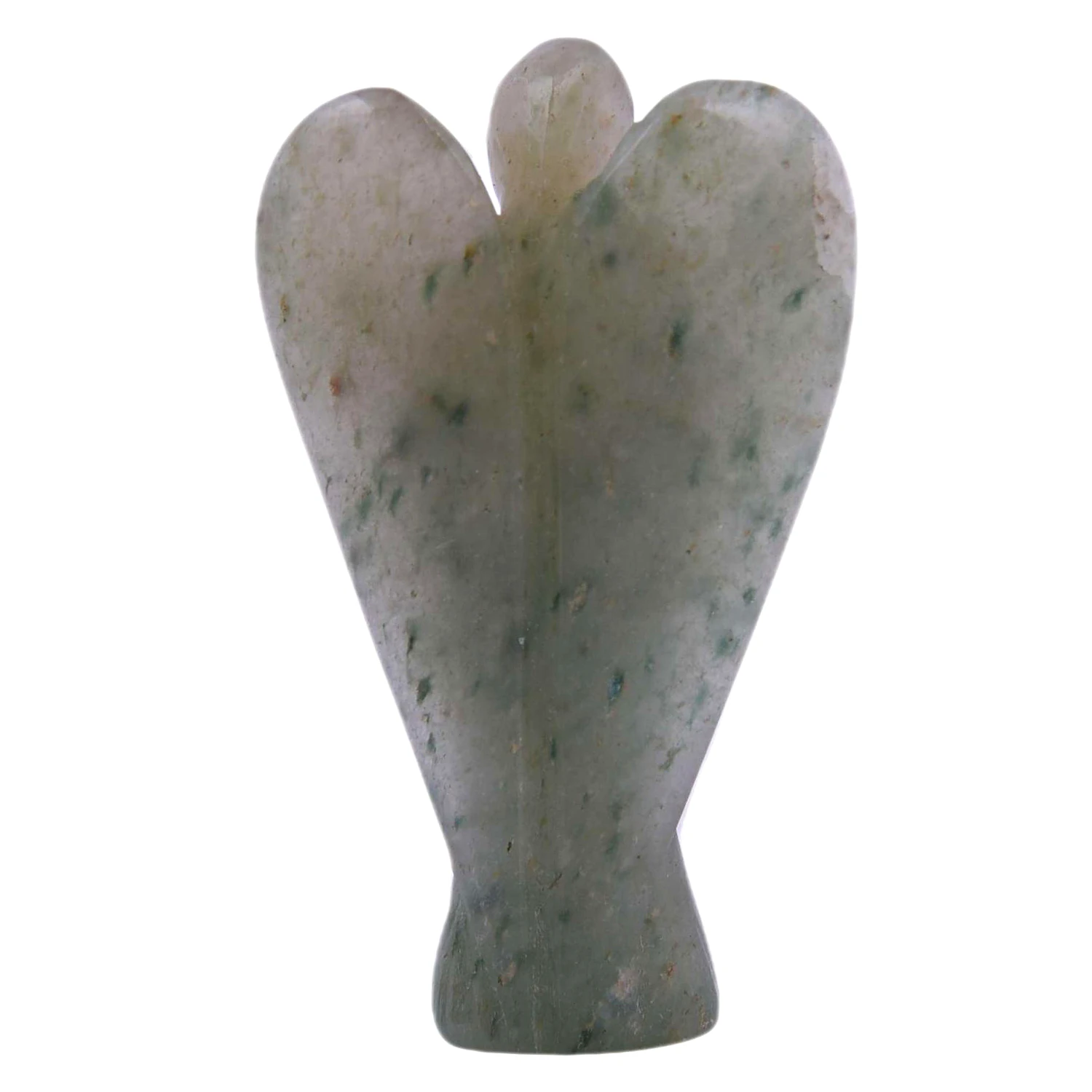 Prehnite Aangel | Handcarved Statues Figurines Stone of Good Luck - Reiki, Healing Crystal for Physical, Emotional & Spiritual Imbalance | Positive Vibes Energy(KI_66) by Krishna Impex view 2