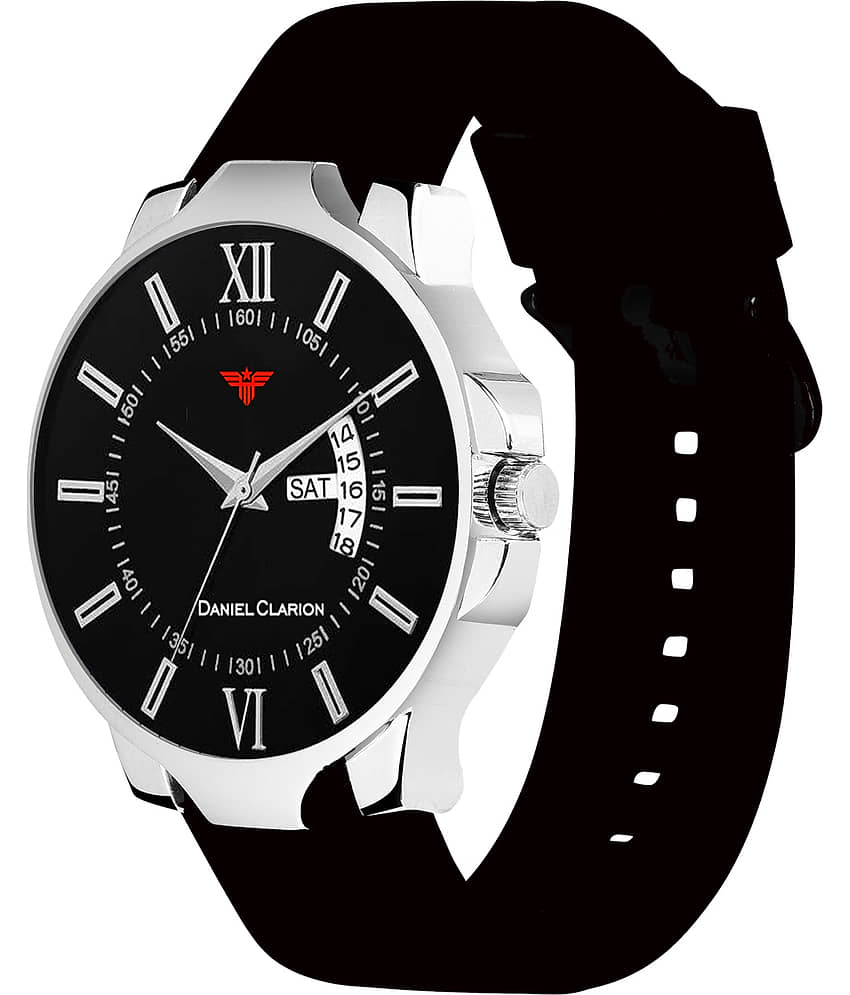 Daniel Clarion Black Silicon Analog Men's Watch