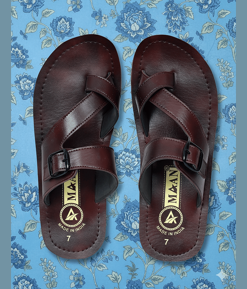MAAN Brown Men's Thong Flip Flop