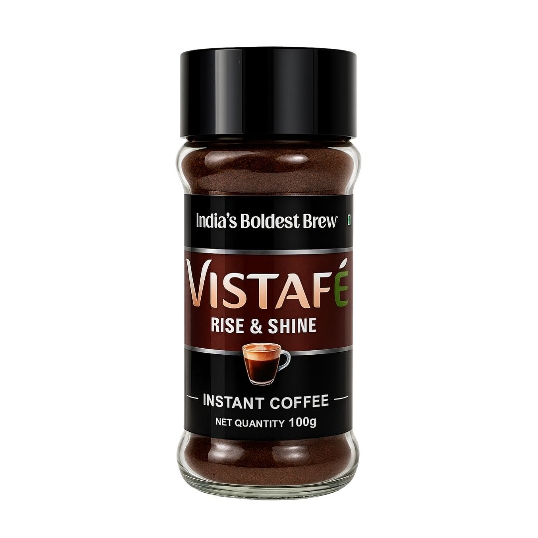Vistafe Rise & Shine Pure Instant Coffee for Strong Energy