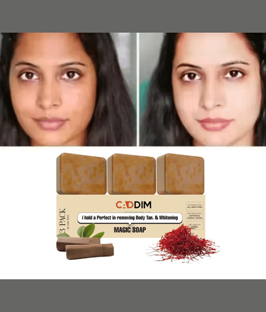CADDIM Skin Whitening gharsoaps Soap for All Skin Type ( Pack of 3 )