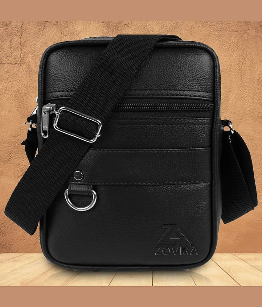 Zovira Brown Solid Messenger Bag
