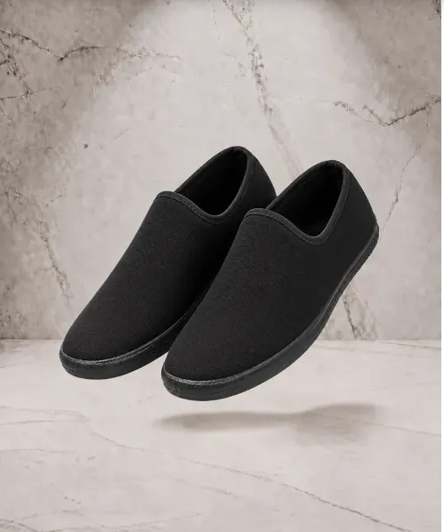 Black Unisex Knitted Eva Footwear.