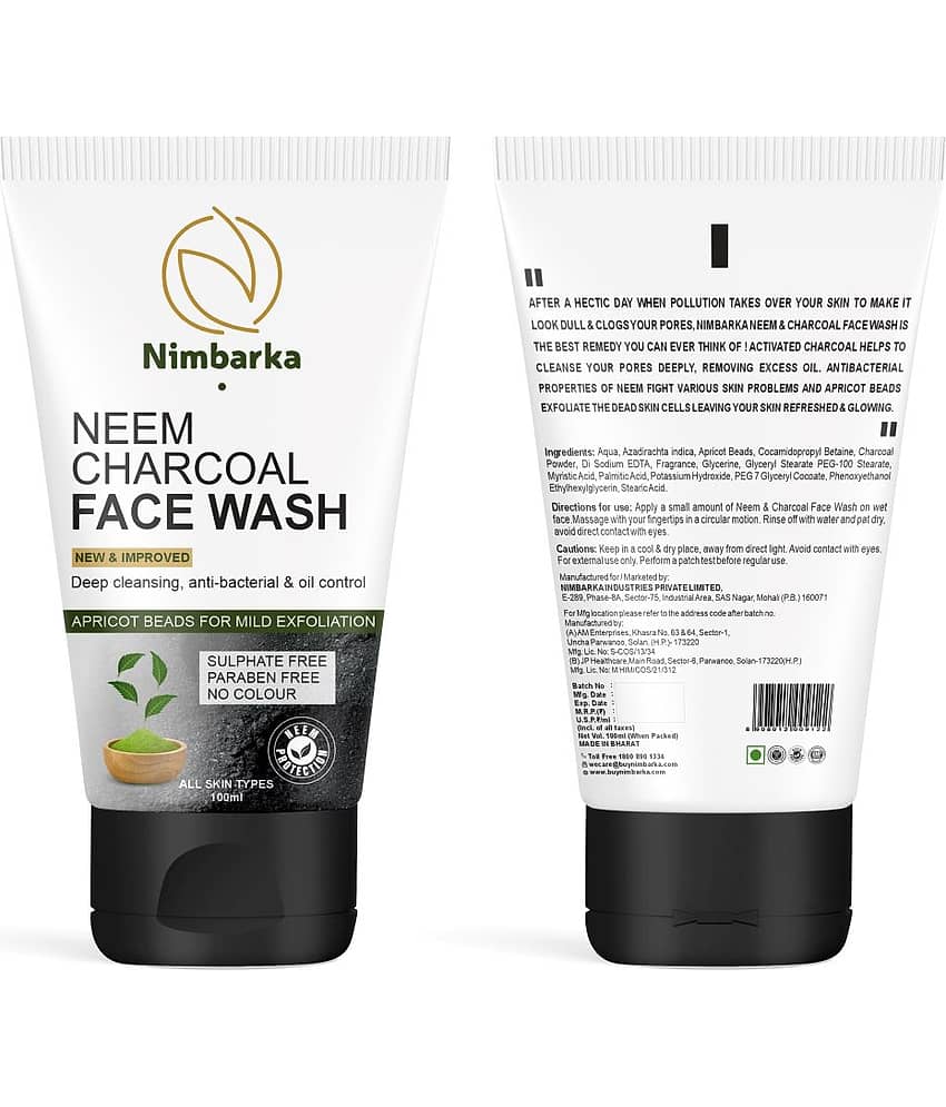 Nimbarka Neem & Charcoal Facewash, 100Ml(Pack Of 1) view 2
