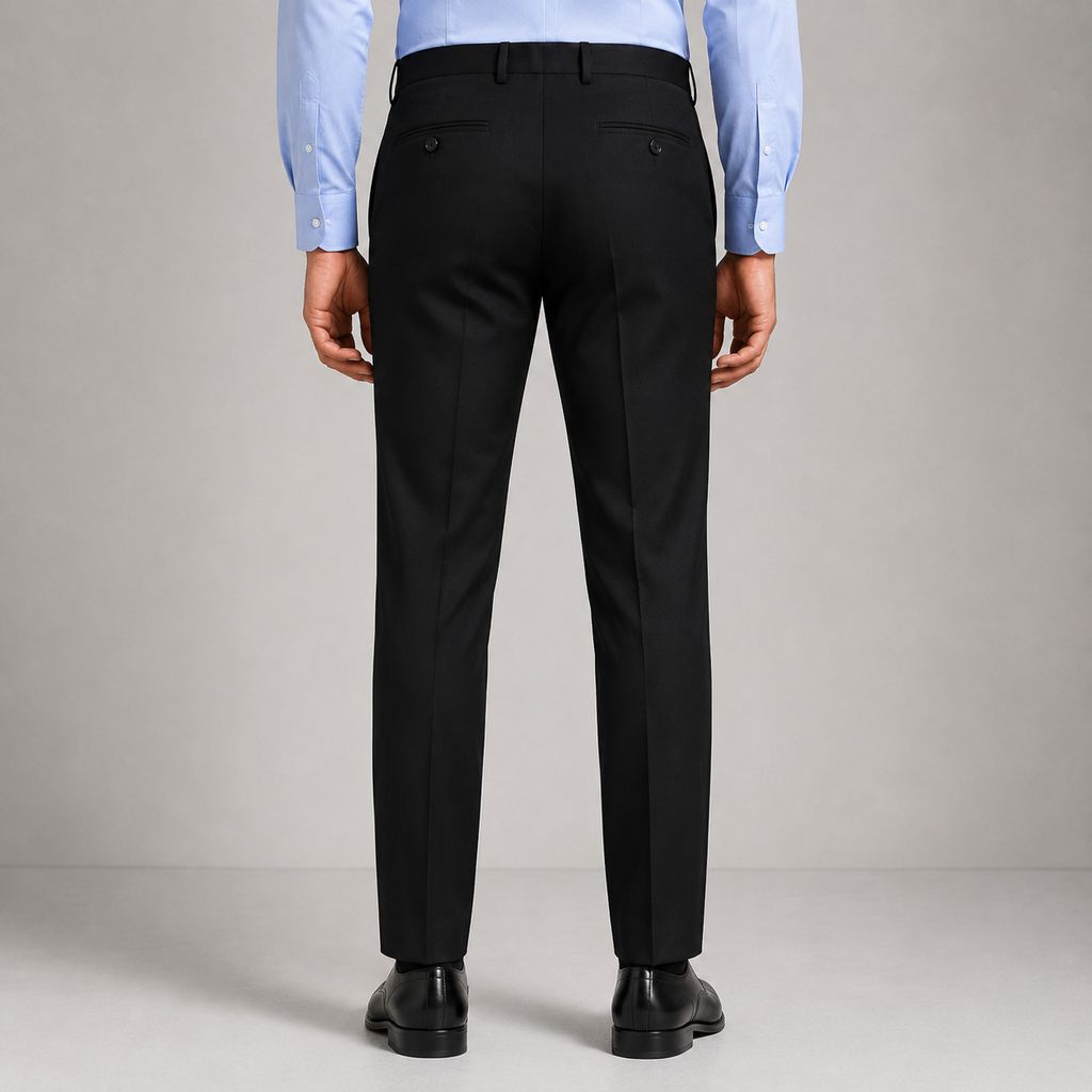 Akaya Apparels ComfortFit Black Cotton Blend Trousers view 2