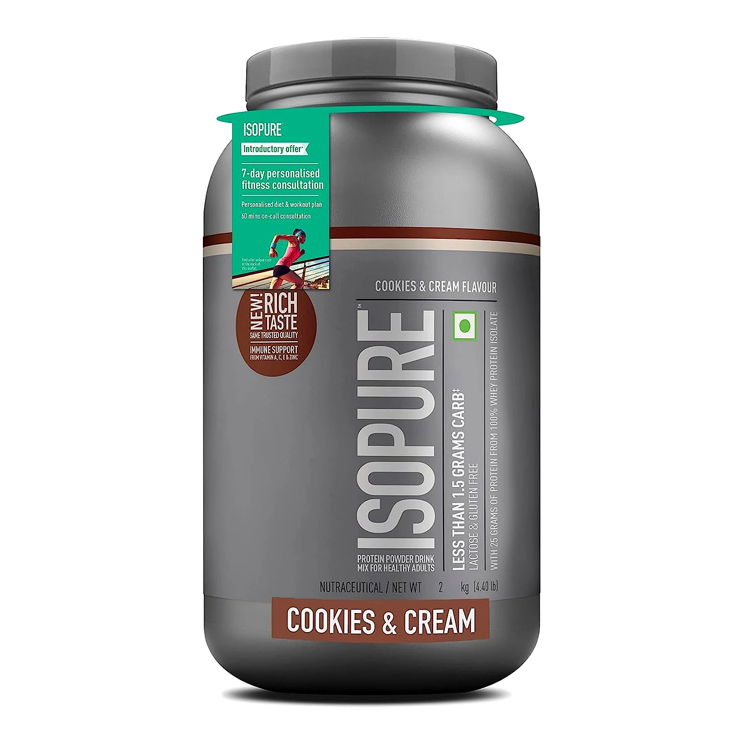Nature's Best ISO PURE Whey Protein (Flavour - COOKIE & CREAM) by Total Sporting And Fitness Solutions Pvt Ltd