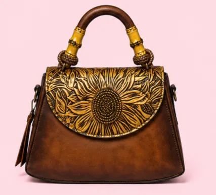 embossed purse