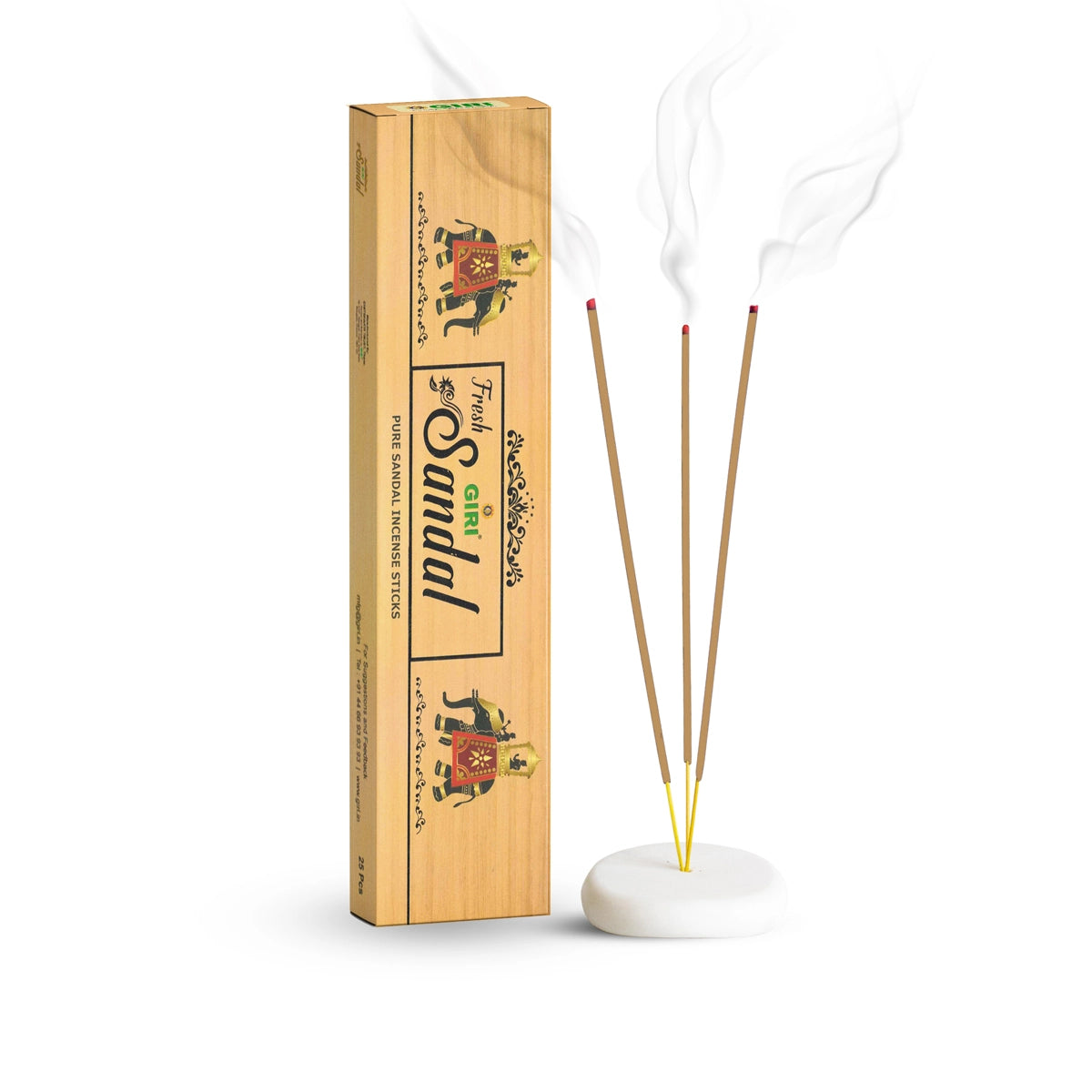 Giri Fresh Sandal Incense Sticks | Agarbatti | Chandan Fragrance | Agarbathi for Pooja 25 Sticks