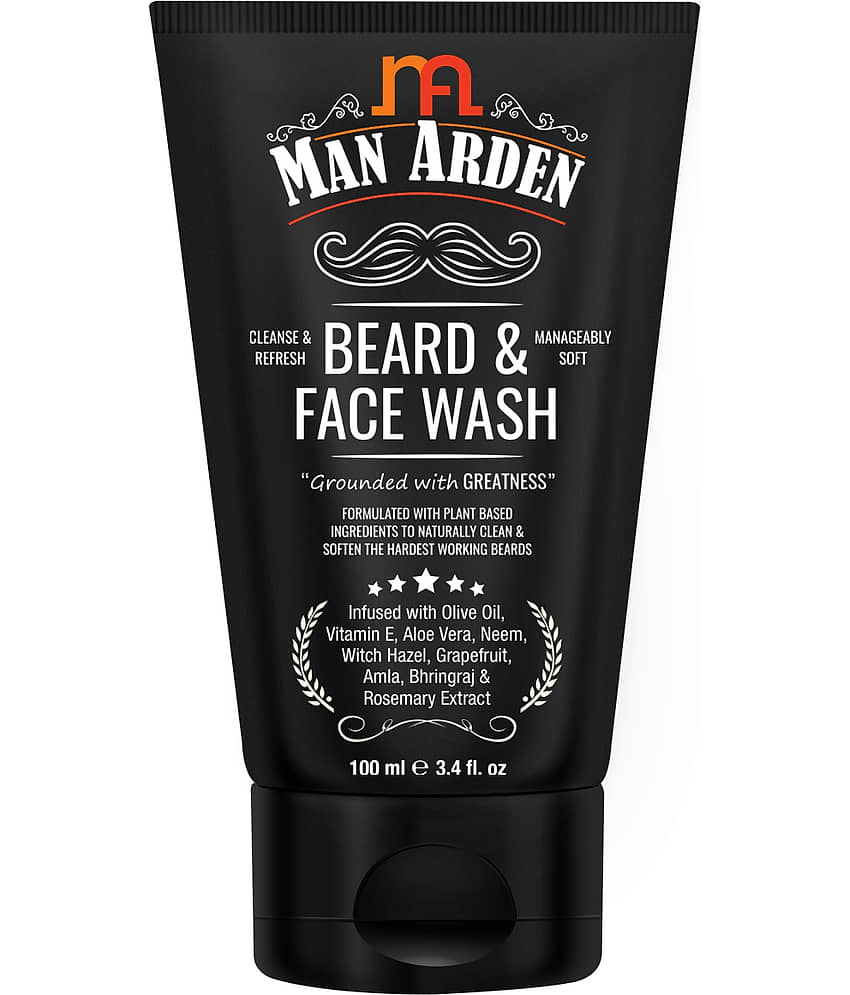 Man Arden Beard & Face Wash For Men - No Parabens, Sulphate, Silicones - 100mL