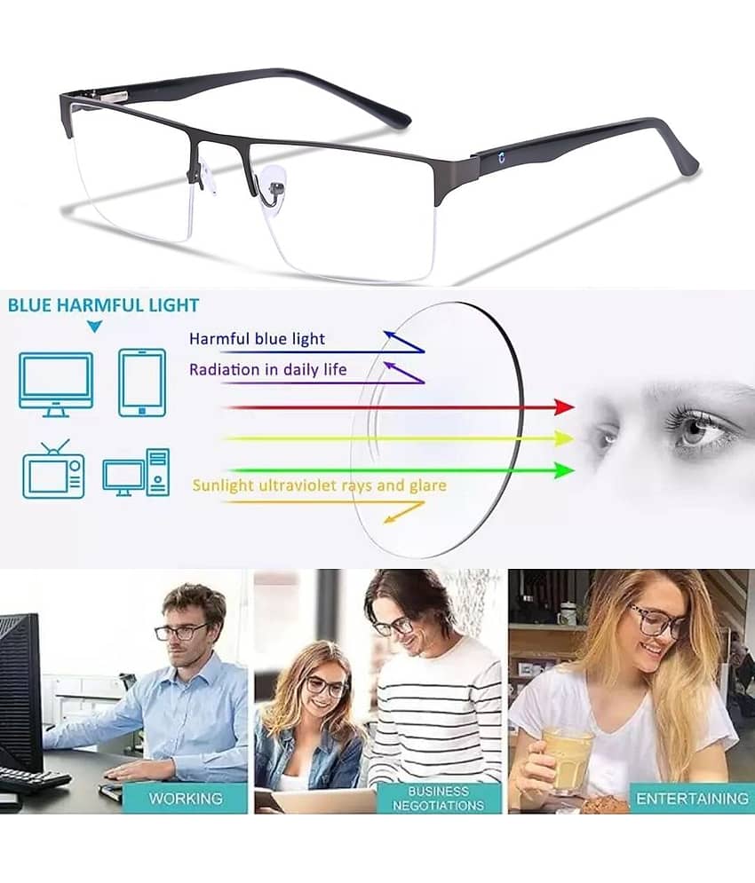 Redex Rectangle Half Rim Reading Glasses