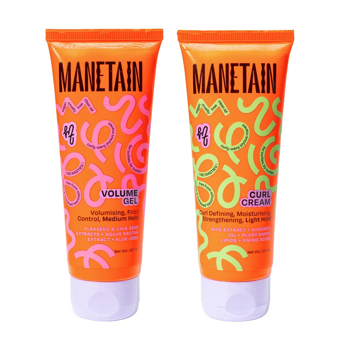 Manetain Set Of 2 Volume Gel & Curl Cream - 100 ml Each