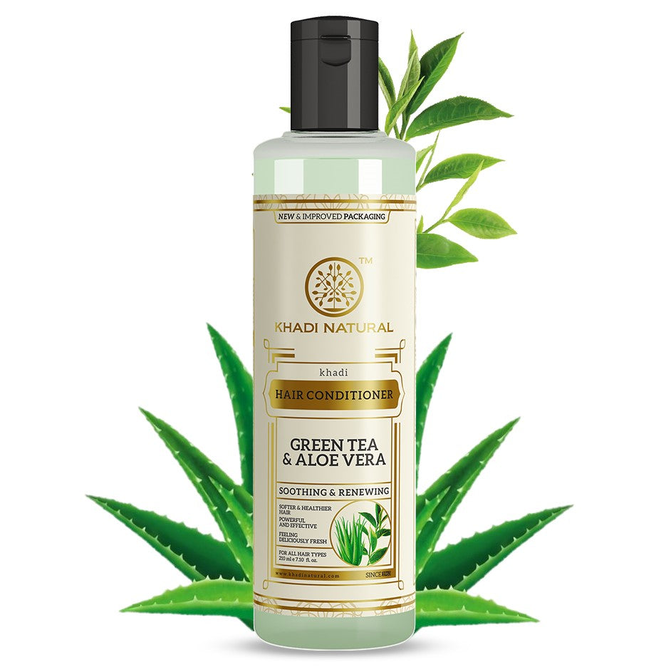 Khadi Natural Greentea & Aloevera Hair Conditioner - 210ml
