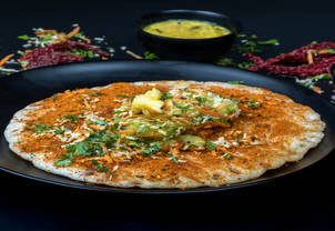 Open Butter Masala Dosa