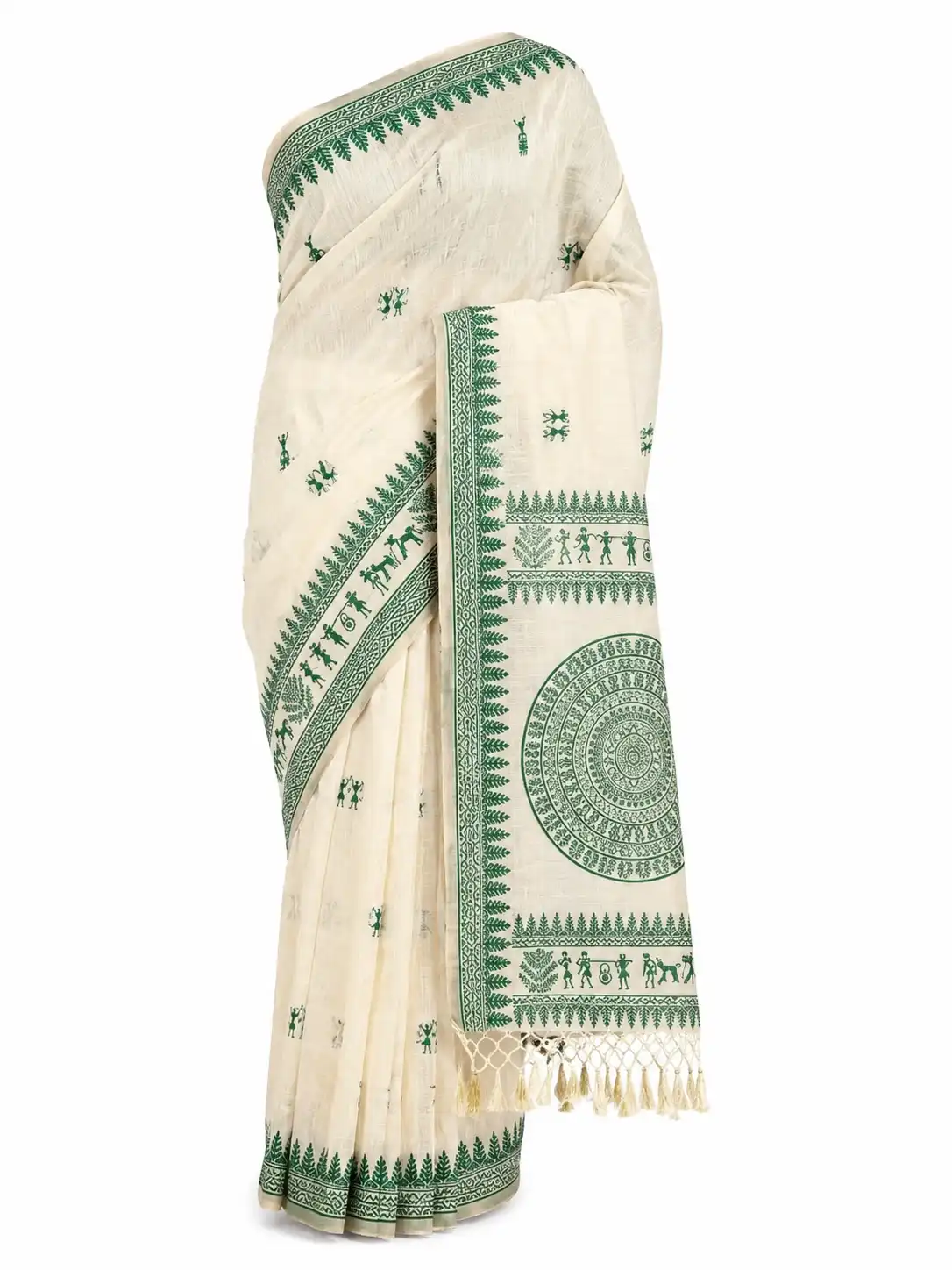 Tussar Cotton Sambalpuri Saree with Mandala Motifs