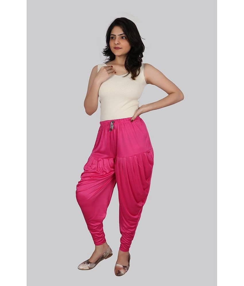 PURSA - Purple Satin Loose Women's Jodhpuri Pants ( Pack of 1 )