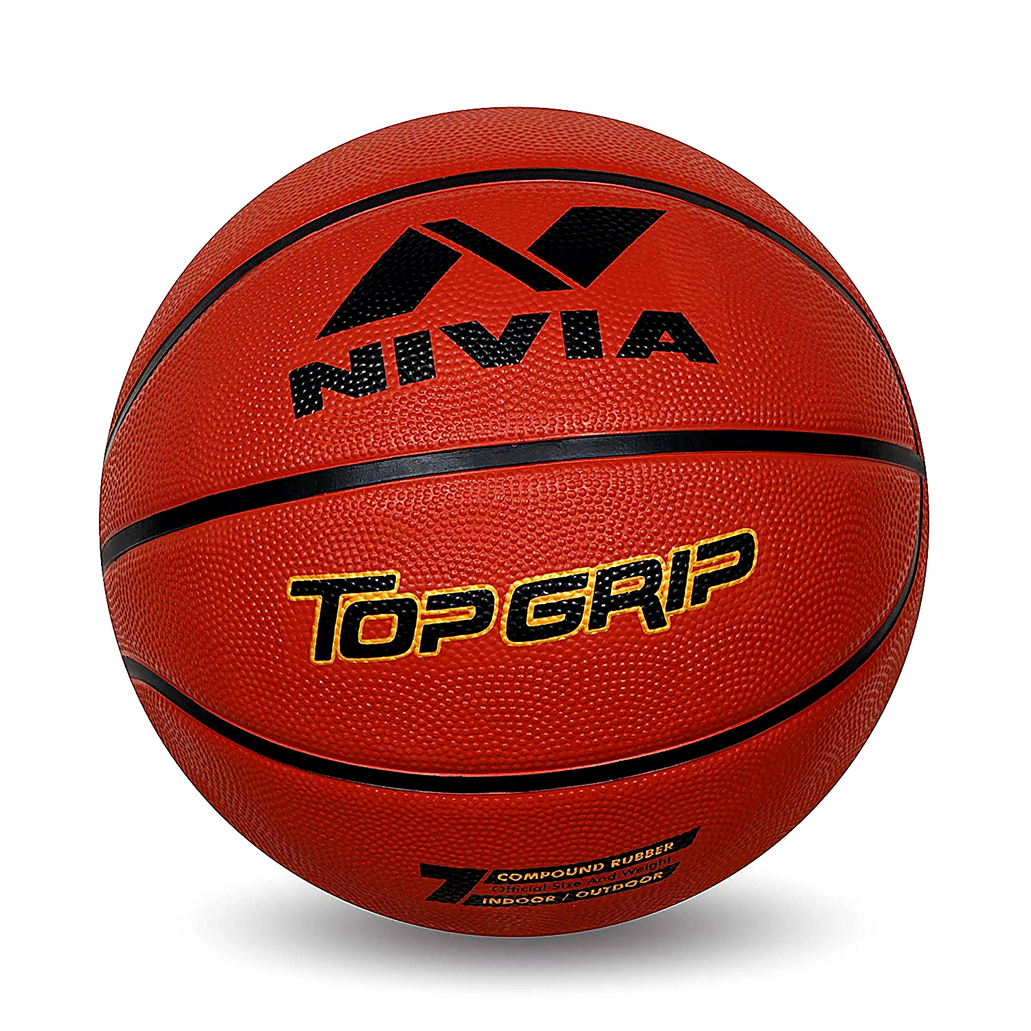 Nivia Top Grip Rubber Basketball (Size - 7) by Total Sporting And Fitness Solutions Pvt Ltd
