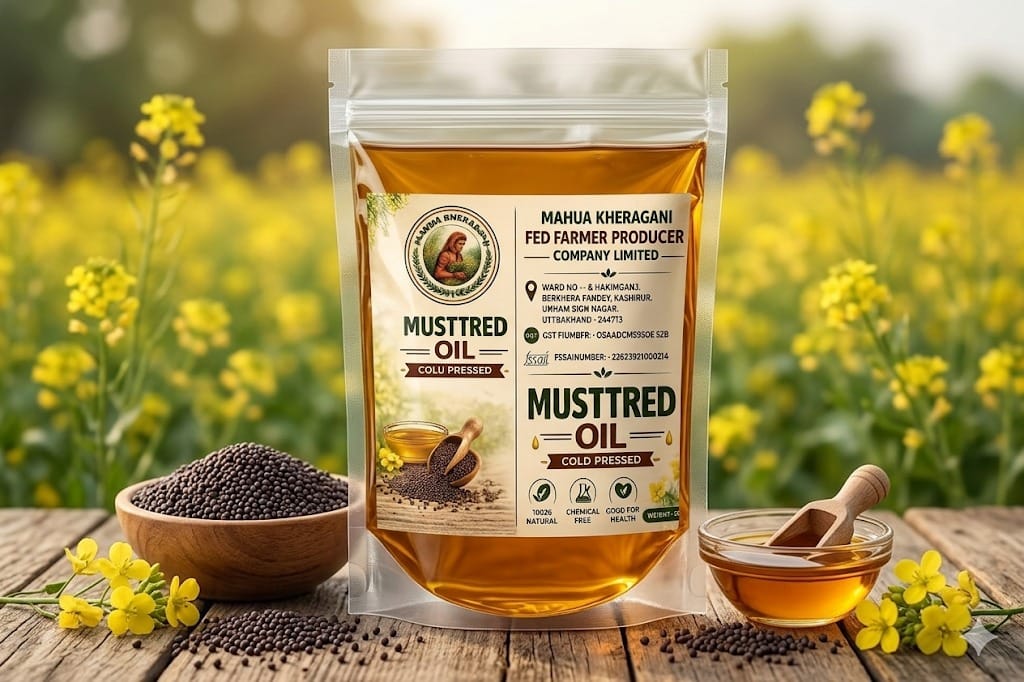 Mahua Kheragani Cold Pressed Musttred Oil 100 mlPack view 2