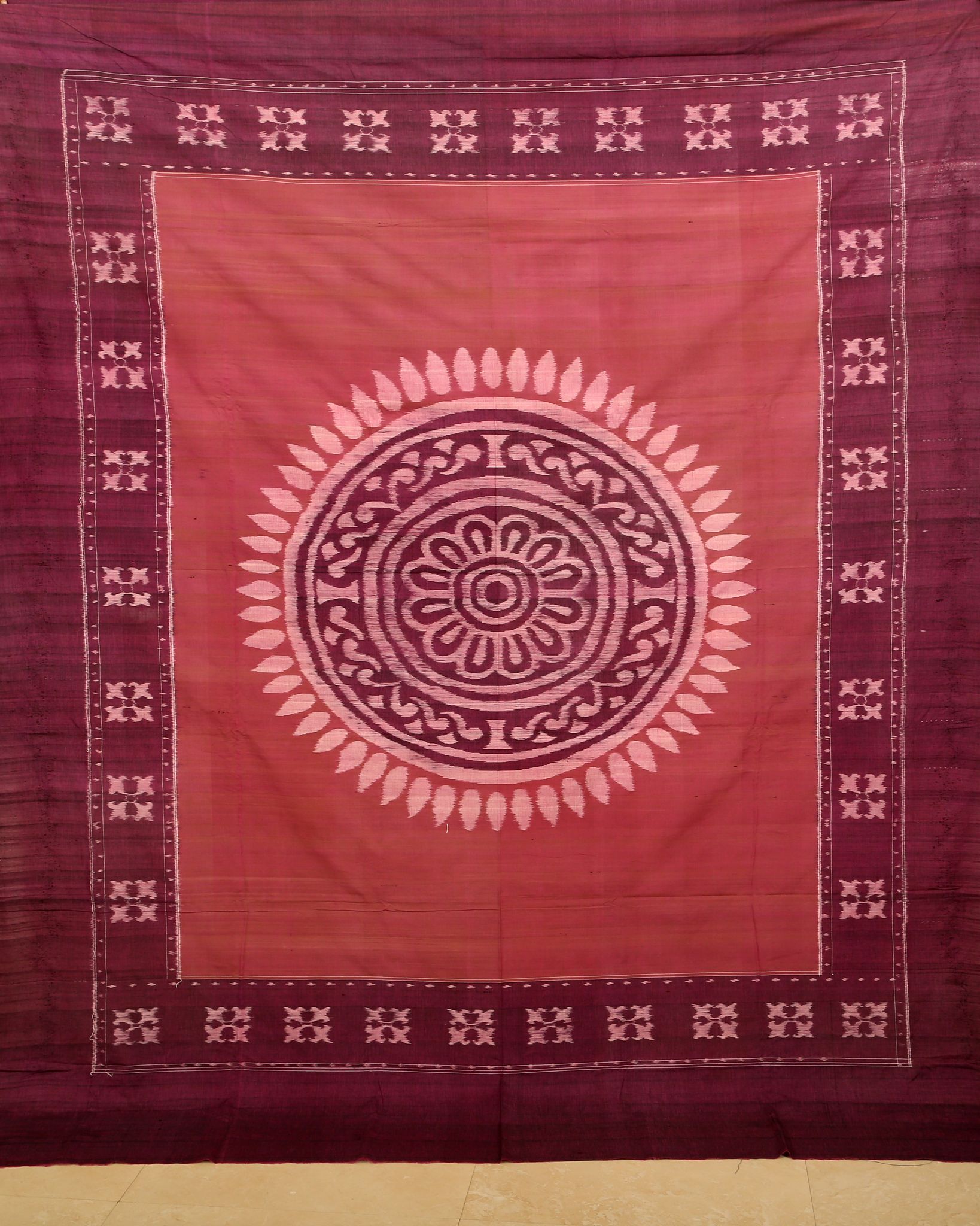 Chakrakala Sambalpuri Handloom Double Bed sheet view 2