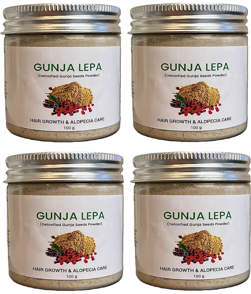 pink square Hair Growth Powder Gunja Lepa Powder 100 gm Pack of 4