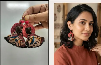 The Crimson Kalamkari Charms