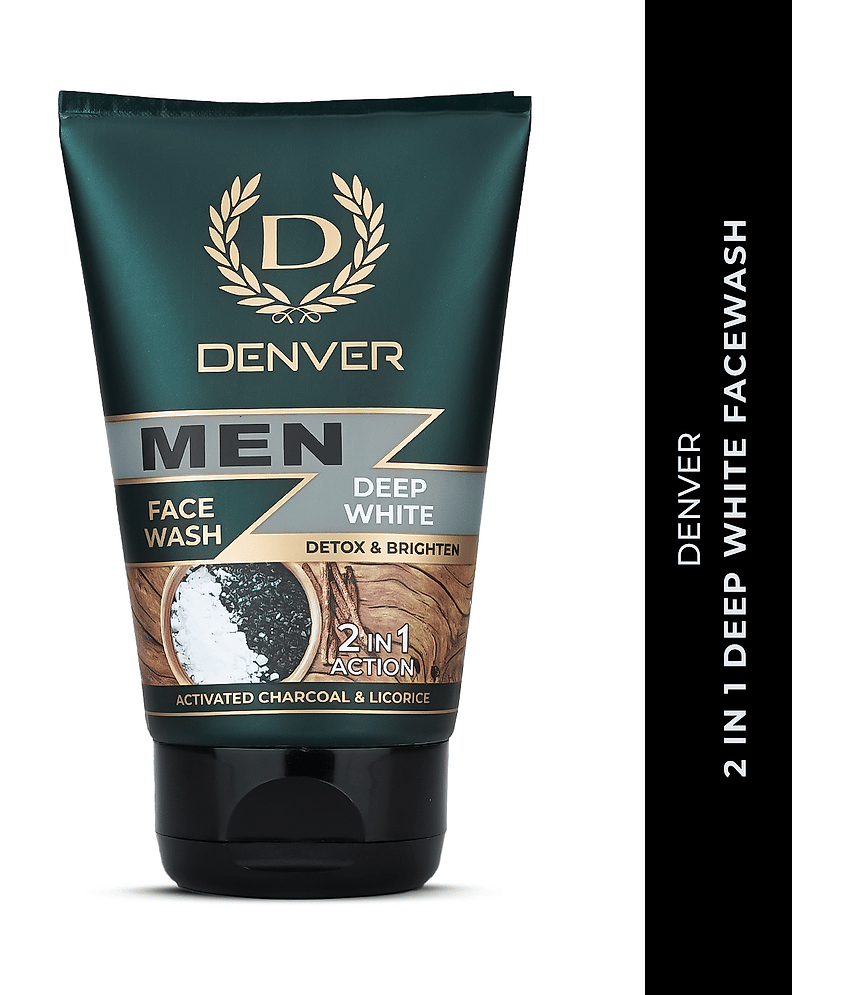 Denver Deep White Face Wash (2 in 1) 100 gm For Men ( Pack of 1 )