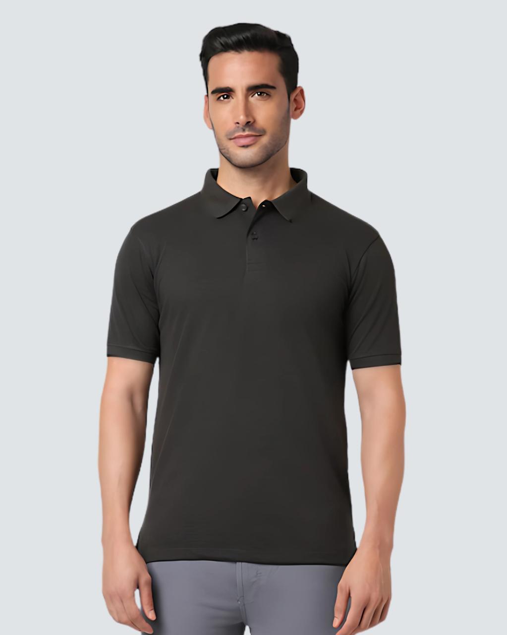 Heganwalk Men’s Polo T-Shirt – Pack of 2 ( Maroon, Black ) view 2