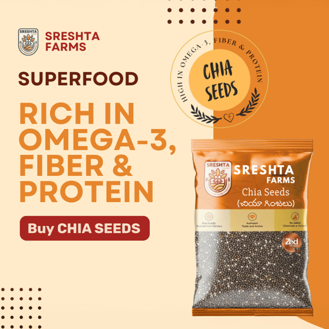 Sreshta Farms Raw Chia Seeds for Daily Nutrition & Health