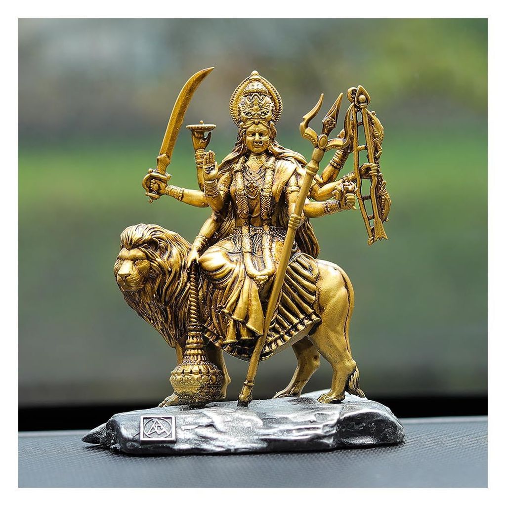 Artarium Shri Durga MATA | Shri Ambe Maa | Shri Vaishno Devi | Sherawali MATA Idol for Car Dashboard Home Decor Pack of 1 view 2