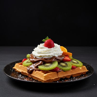 Nutella And Fresh Fruit Waffle