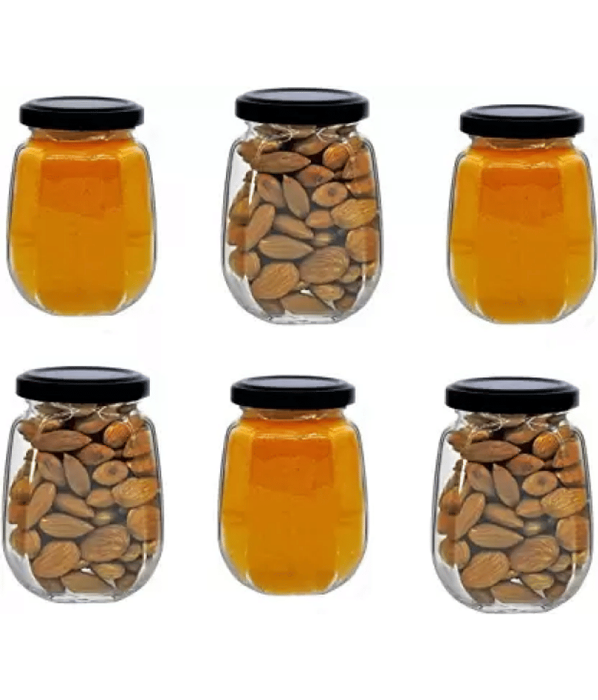 CROCO JAR - Black Glass Food Container ( Pack of 8 ) view 2
