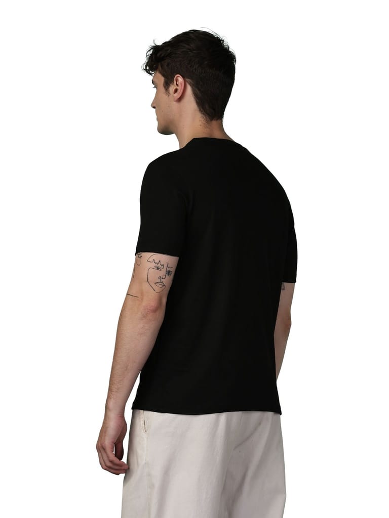 Cotton Black Stay Wild T-Shirt view 2