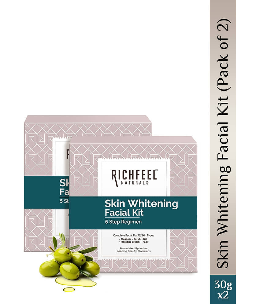 Richfeel Skin Whitening 1 Time Use Facial Kit For All Skin Type Fruit 60 ( Pack of 2 )