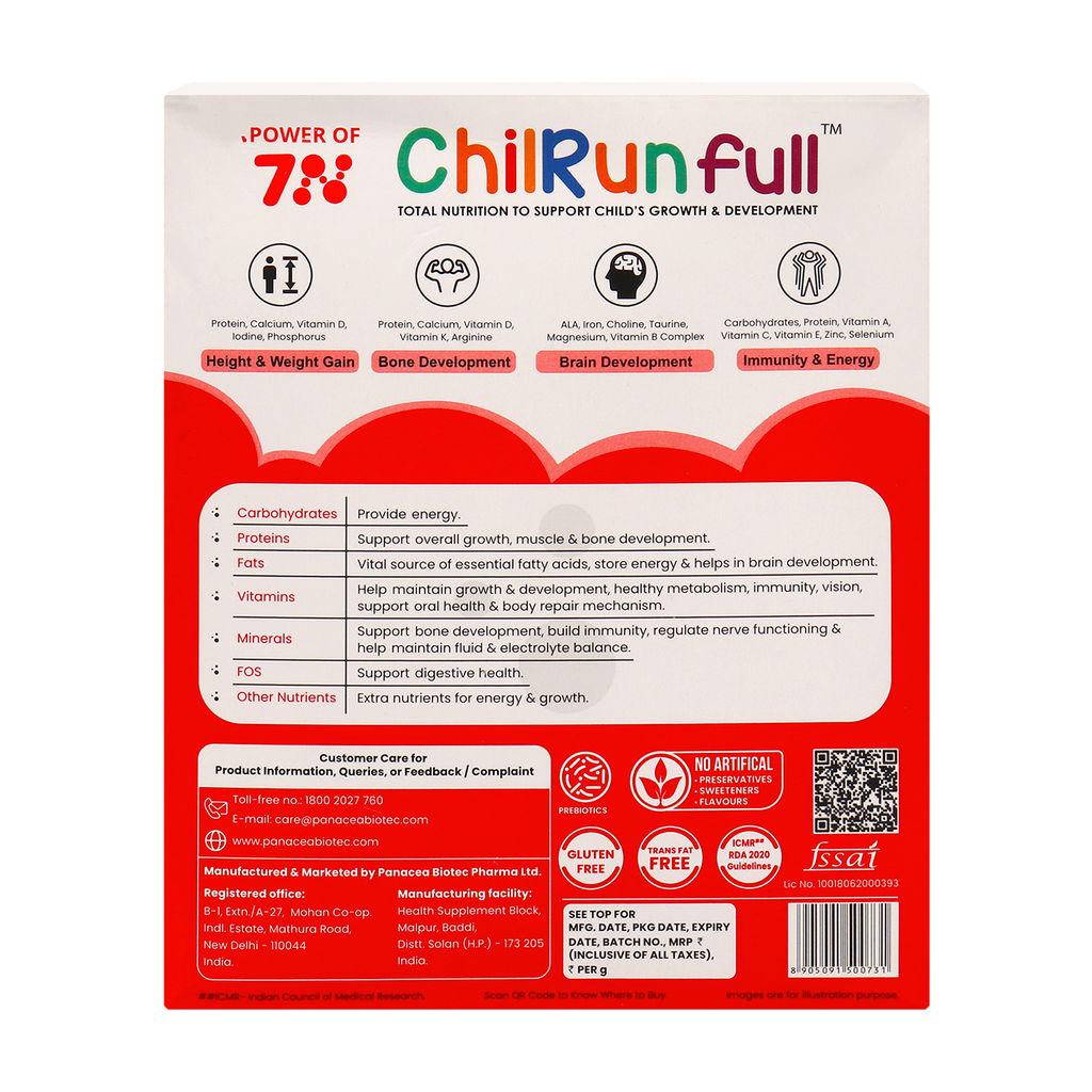 ChilRun Full 2+, Health and Nutrition Drink, Mango, 200g, Box. Total Nutrition For Children’s Growth, Supports Weight & Height Gain, Immune Function & Brain Development.