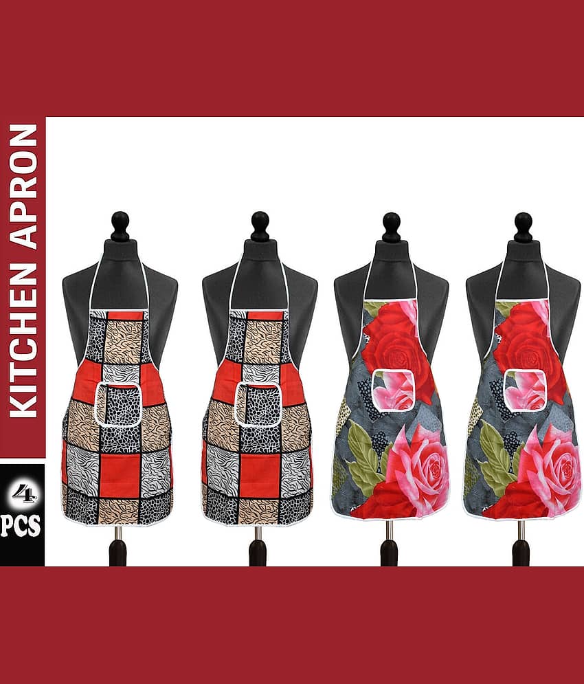 Aazeem Multicolor Half Apron ( Pack of 4 )