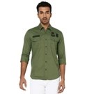 Mufti Olive Badged Shirt