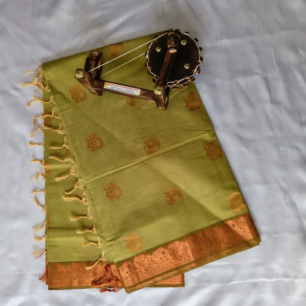 Pure Cotton Saree with Blouse view 2