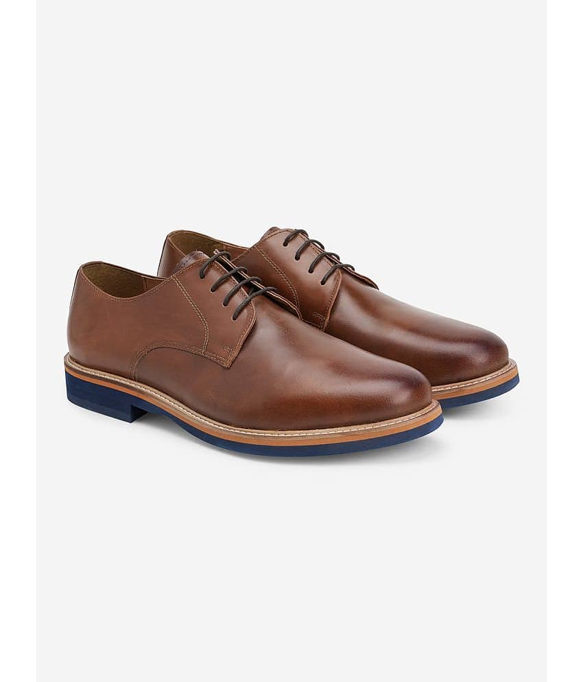 HATS OFF ACCESSORIES Tan Men's Derby Formal Shoes