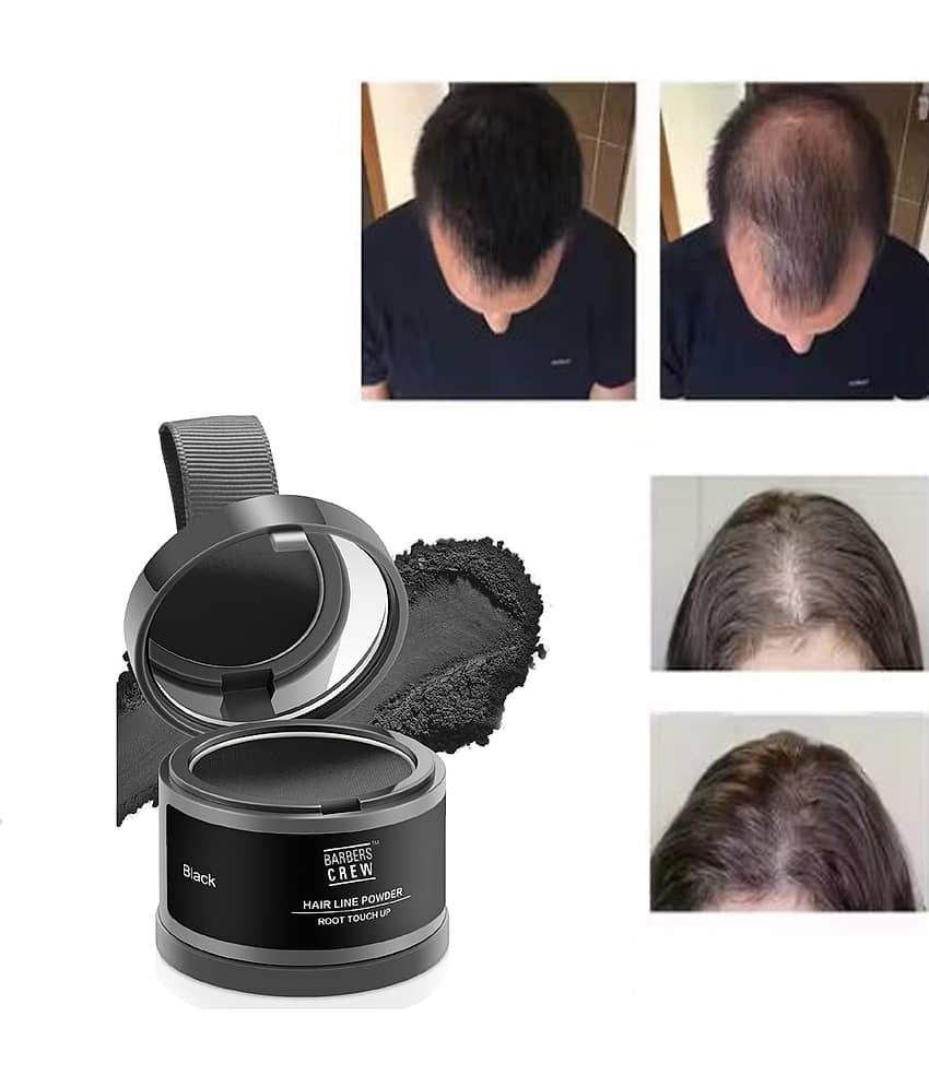Barbers Crew Hair Line Powder Natural Temporary Hair Color 4 g Black