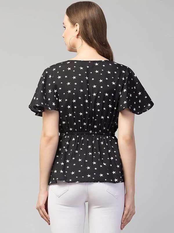 Kulfi Women's V-Neck Casual Top view 2