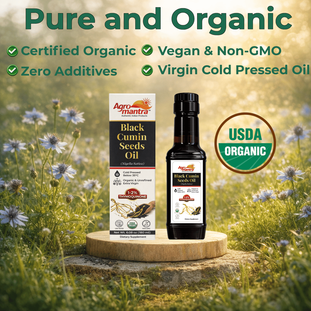 USDA Organic Black Cumin Seed Oil Liquid (6.08 fl oz) Premium Cold-Pressed Nigella Sativa Producing Pure - Antioxidant Supplement - Vegan, Gluten-Free, & Non-GMO (No Pills or Capsules) view 2
