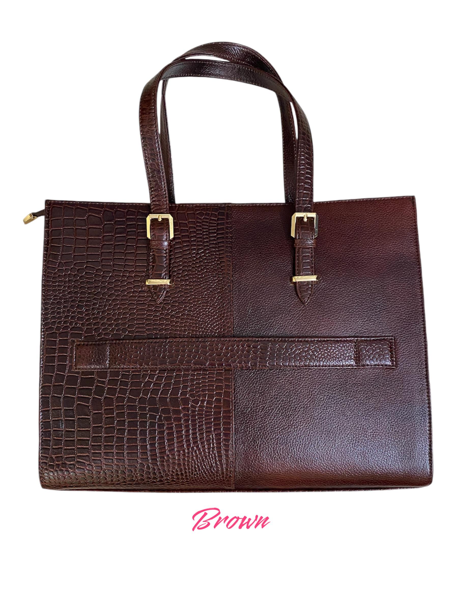 Leather laptop bag for ladies