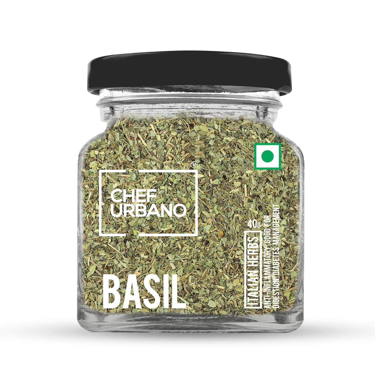 Chef Urbano Herbs Basil Bottle 40 Gms (MRP: Rs. 160/-)